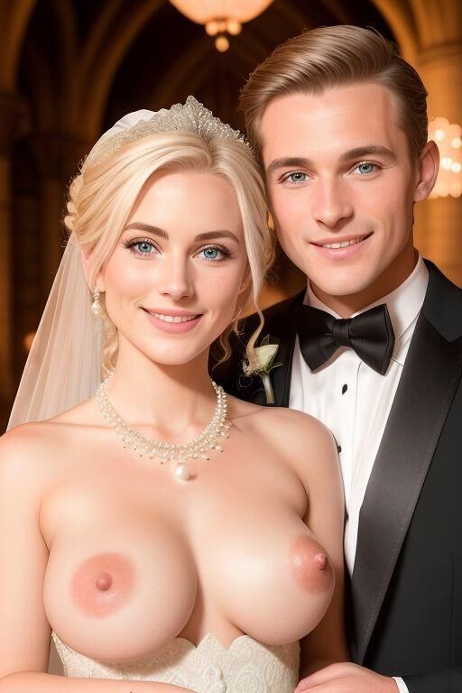 AI Brides with Bare Breasts Toon