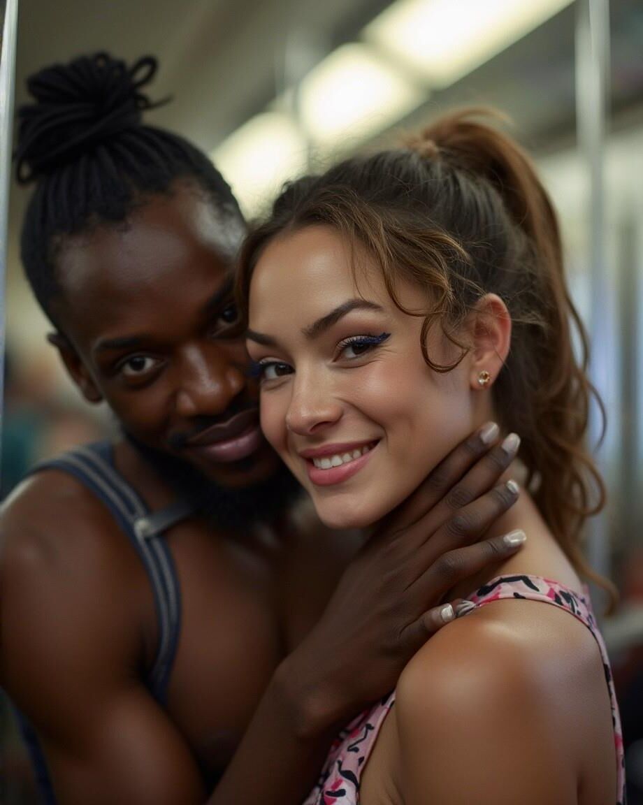 AI Snowbunnies en el metro en movimiento