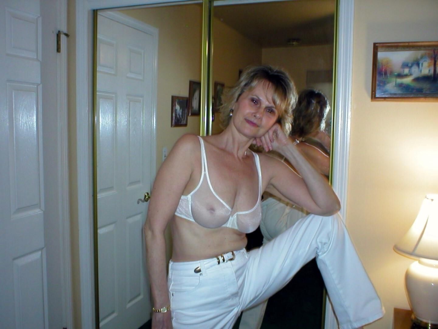 MatureMilf beauty sensual in white