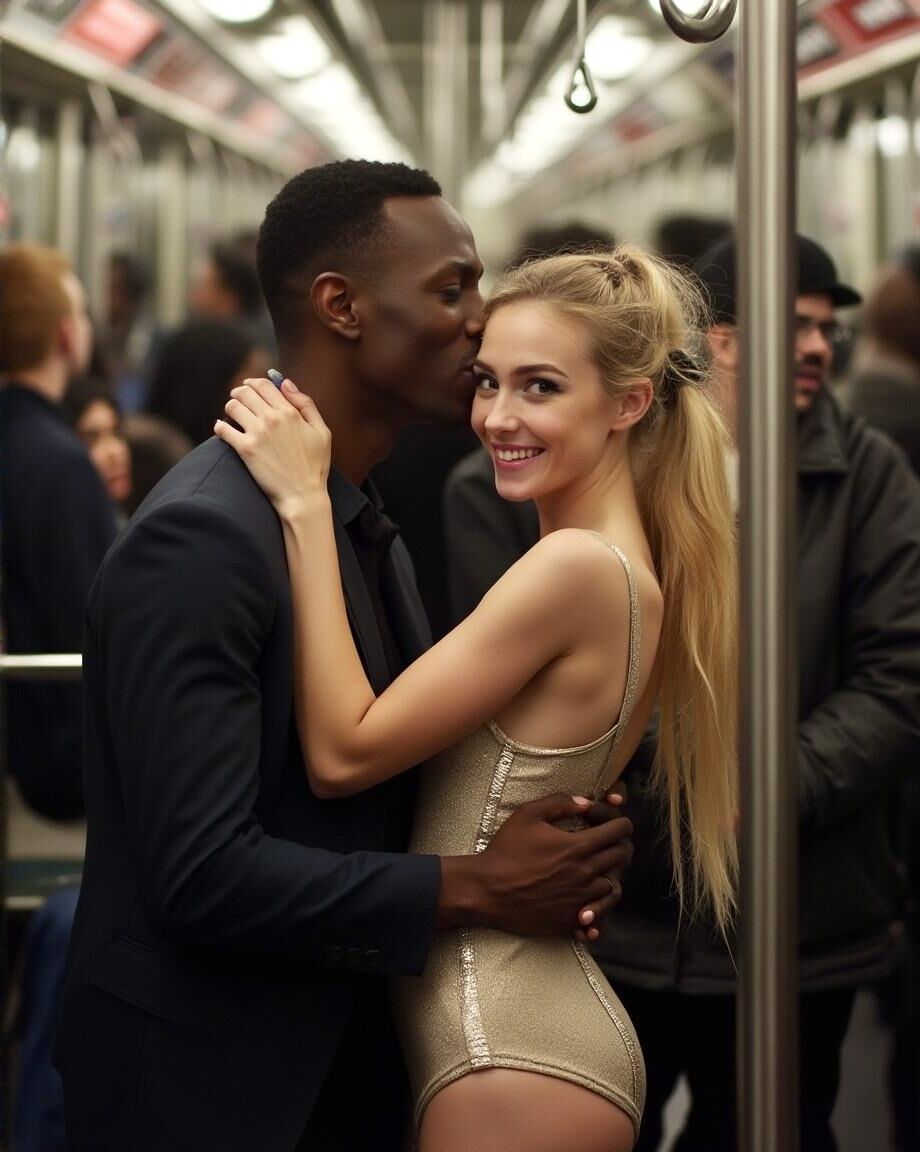 AI Snowbunnies en el metro en movimiento