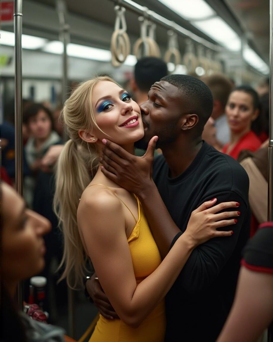 AI Snowbunnies no metrô em movimento