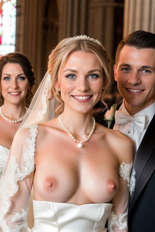 AI Brides with Bare Breasts Realistic