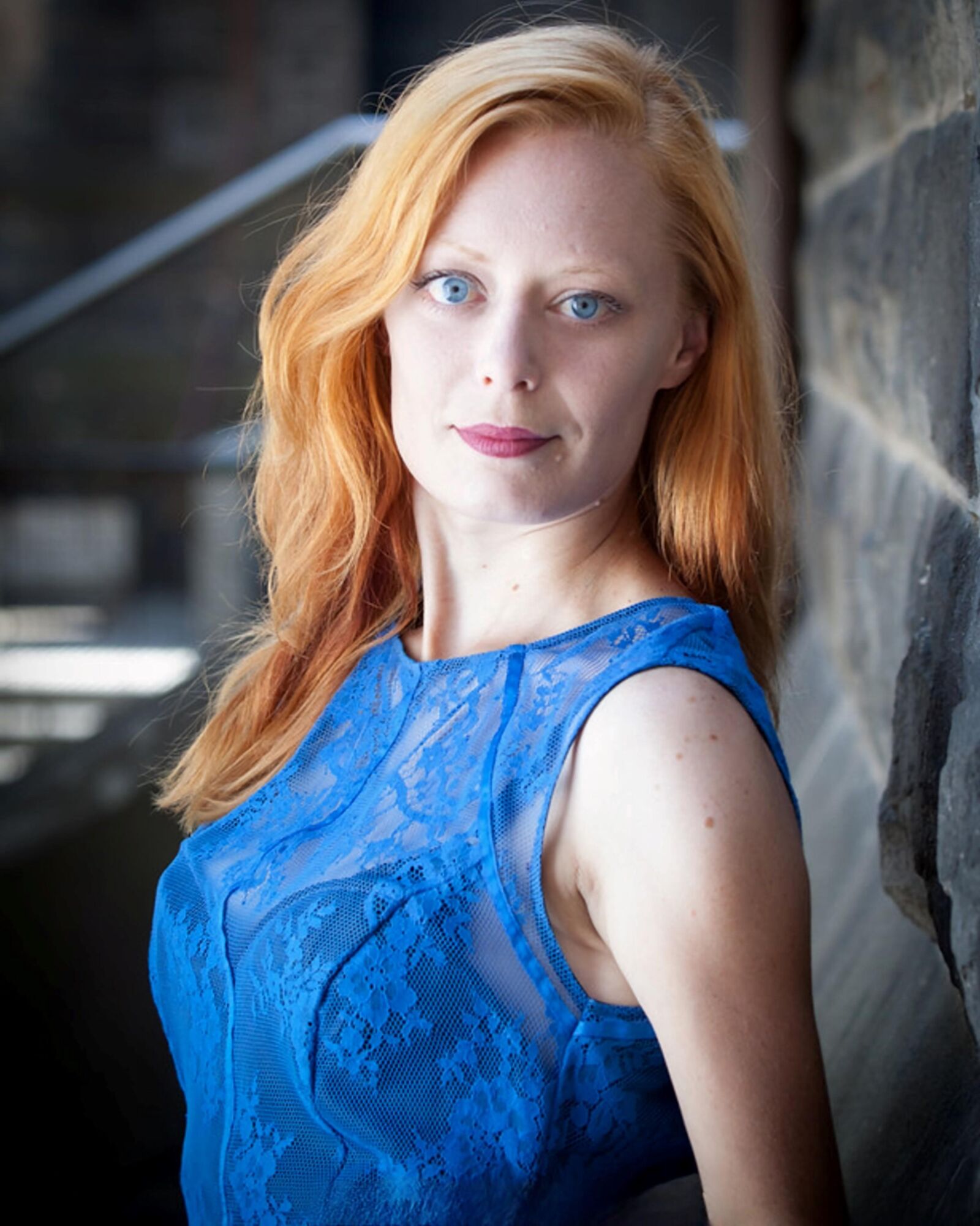 Redhead in Blue Lace