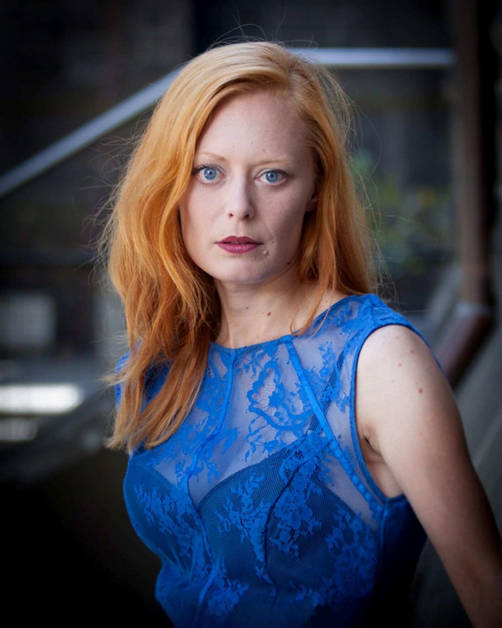 Redhead in Blue Lace