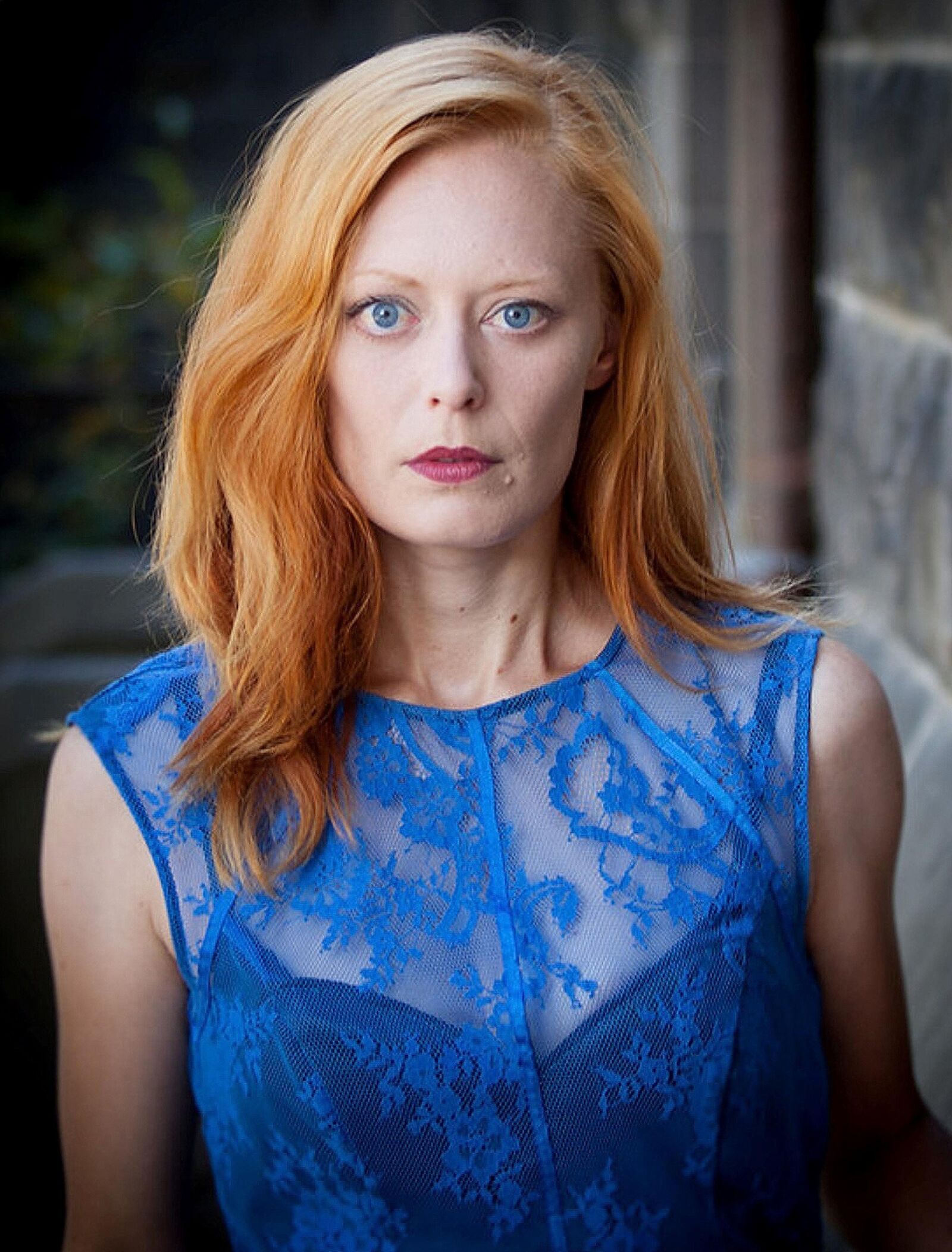 Redhead in Blue Lace