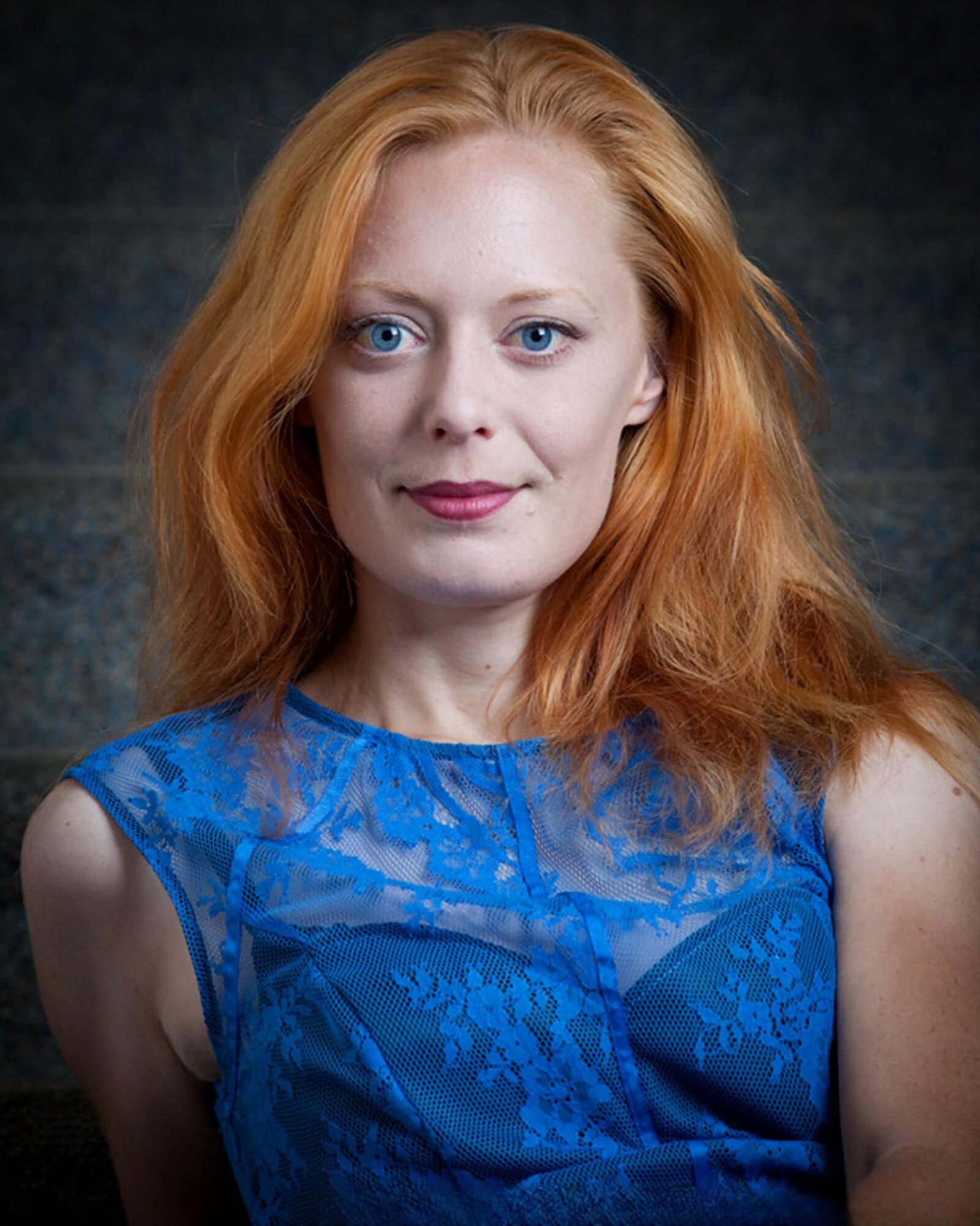 Redhead in Blue Lace