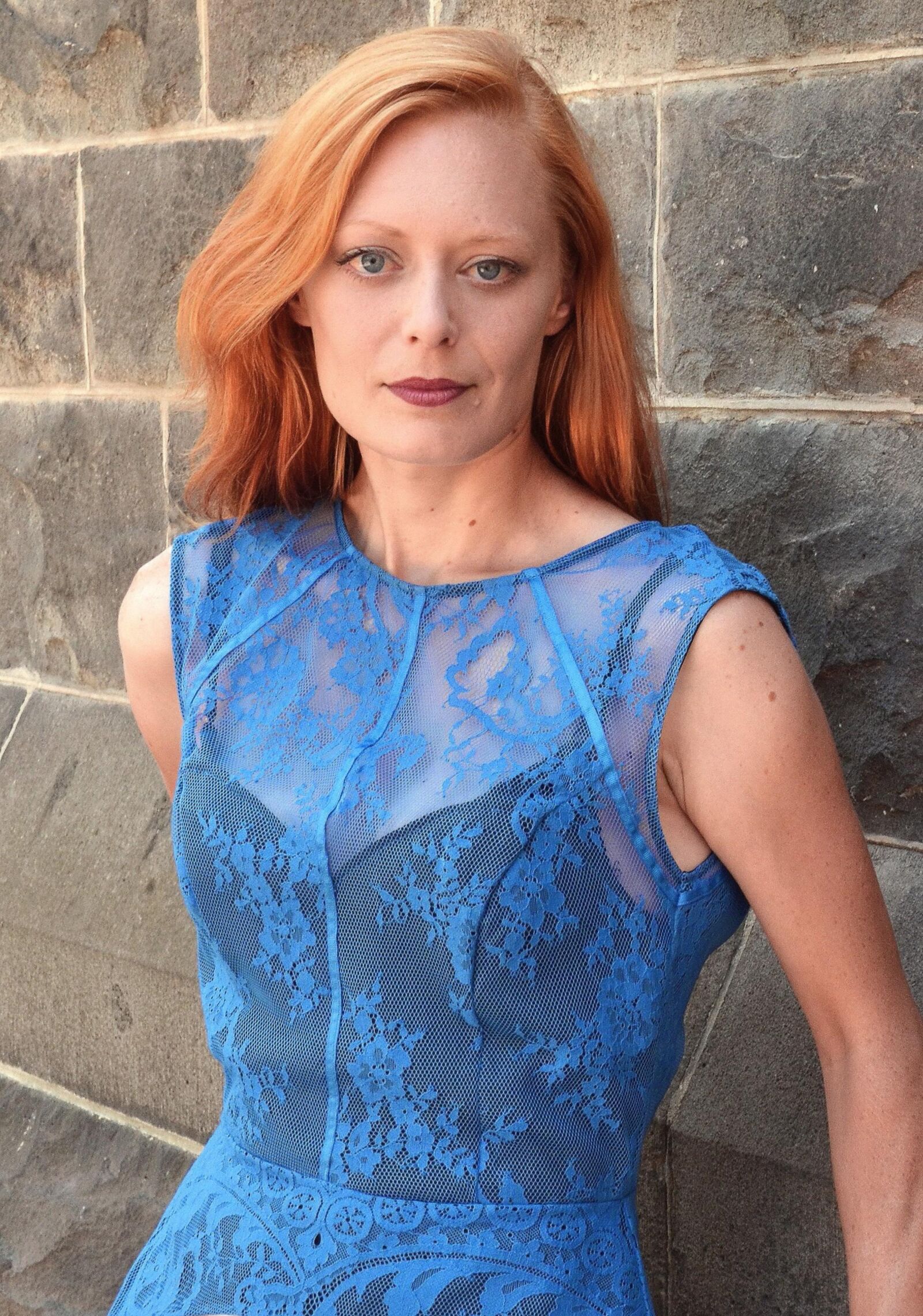 Redhead in Blue Lace