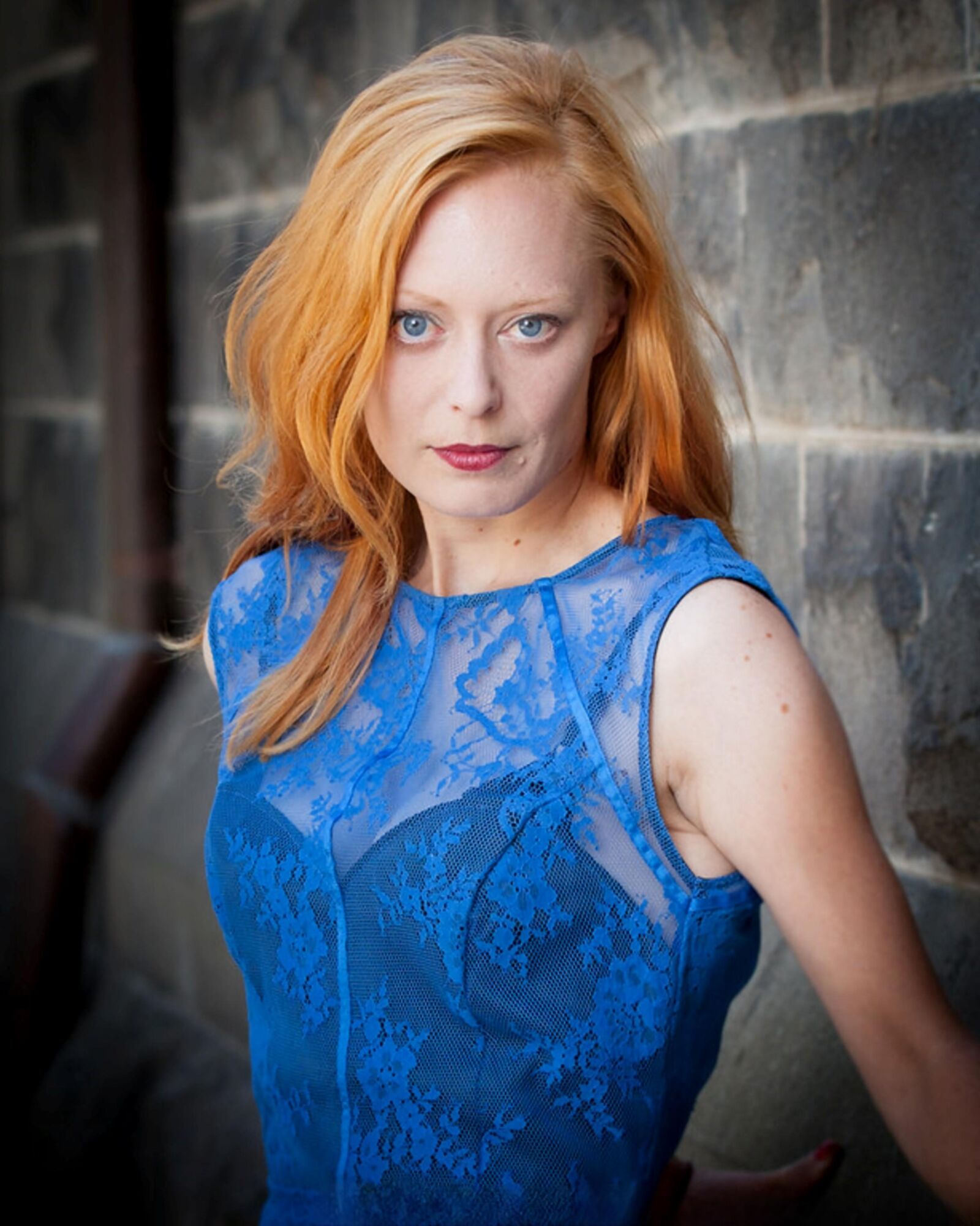 Redhead in Blue Lace