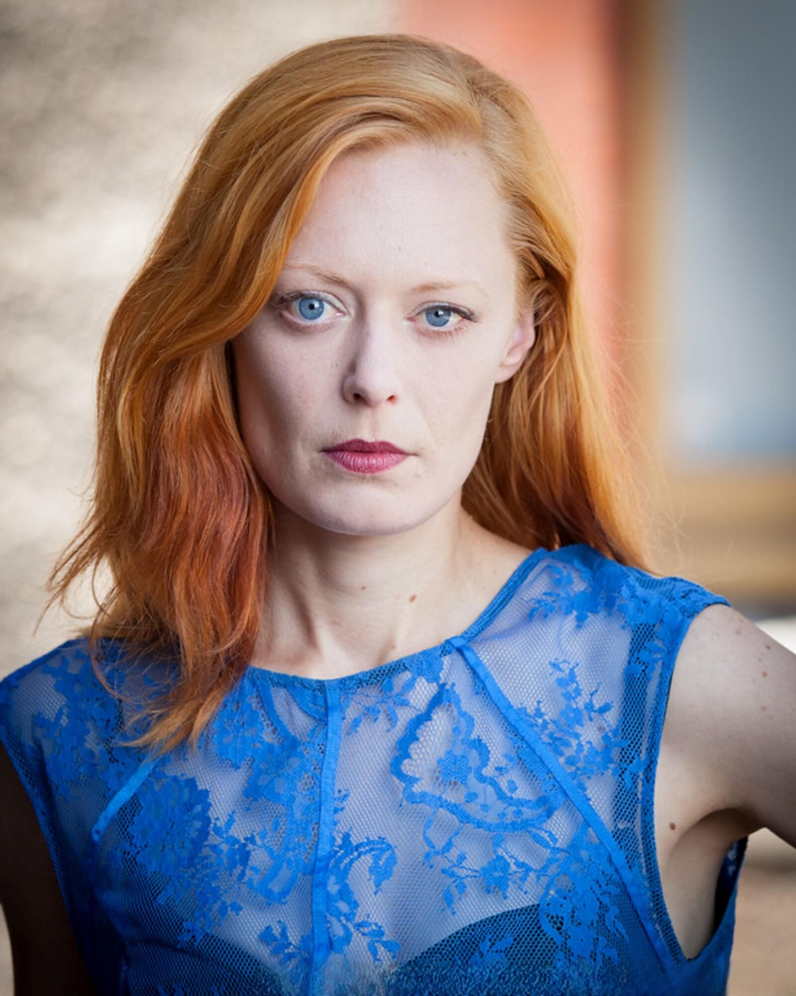 Redhead in Blue Lace