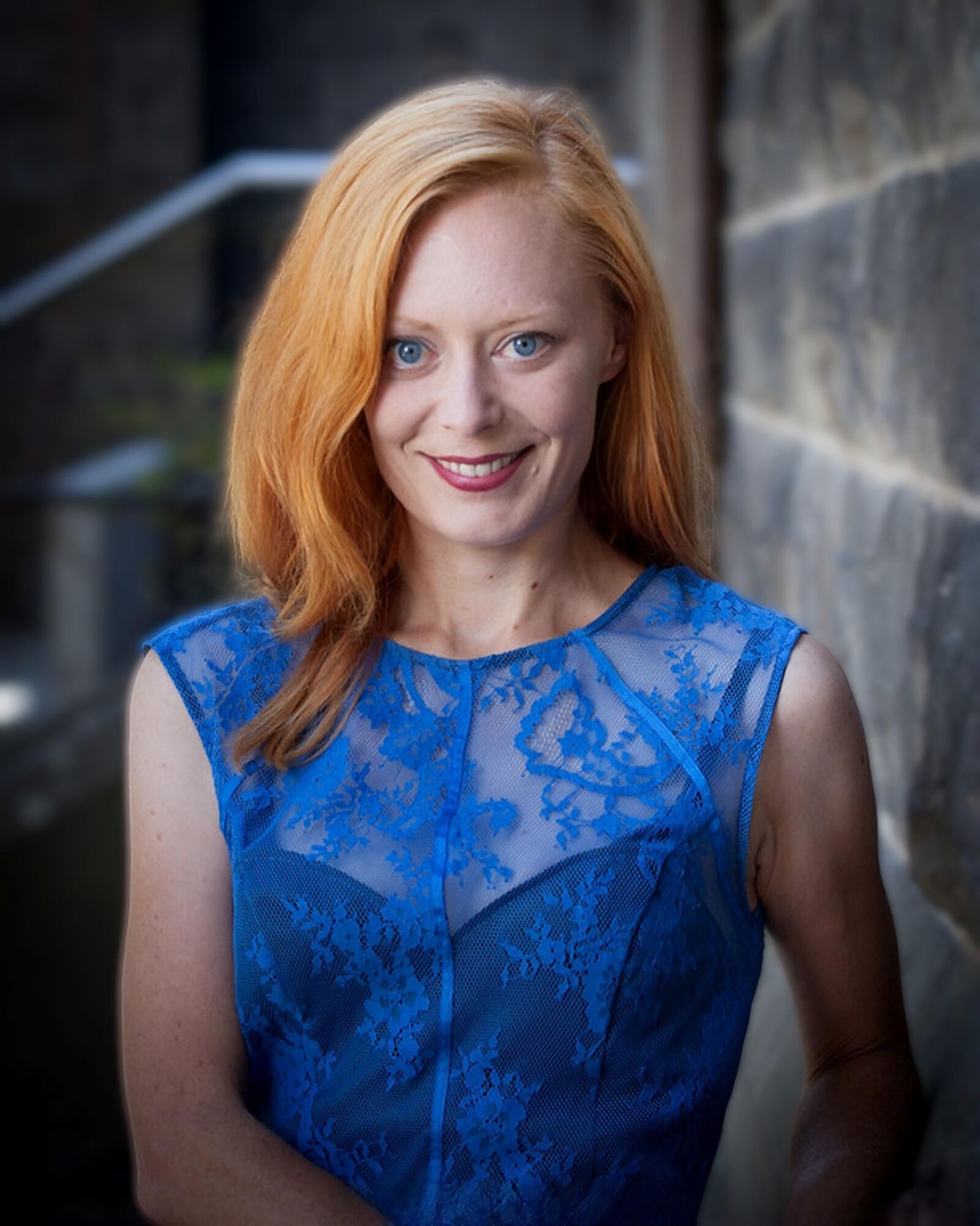 Redhead in Blue Lace