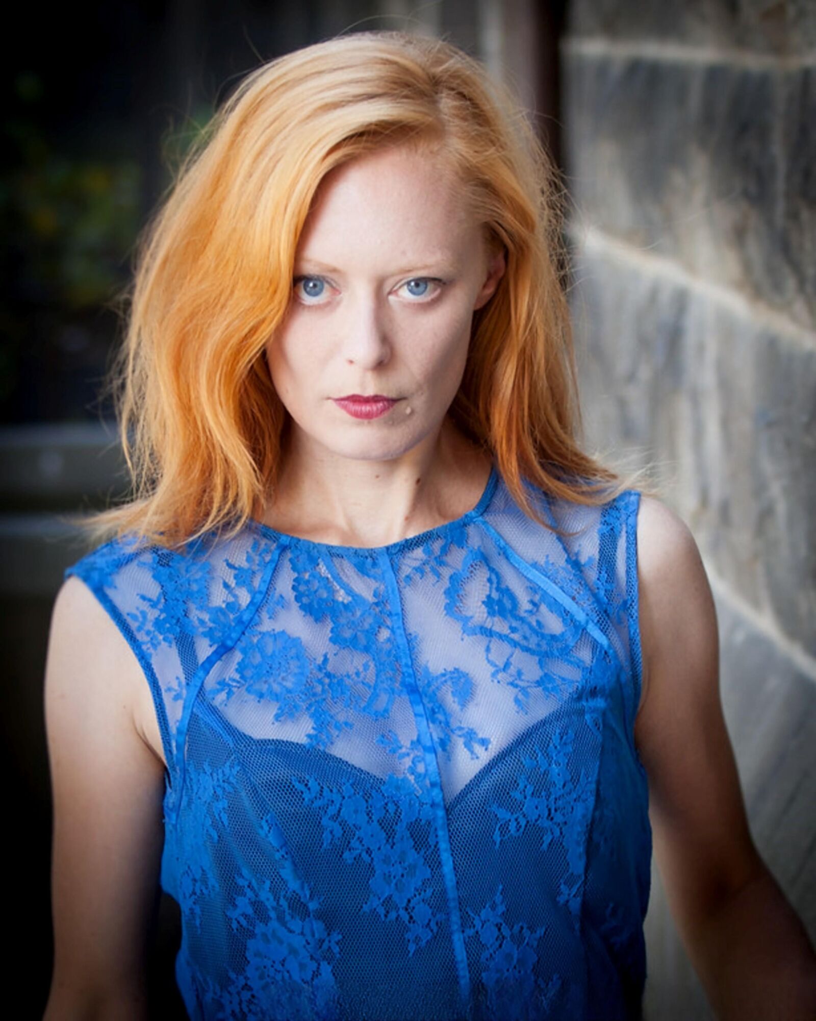 Redhead in Blue Lace