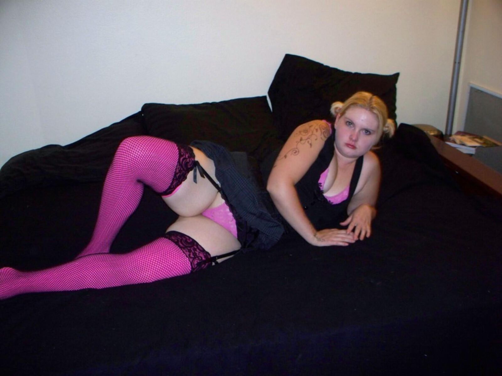 OLD PICS Chrystle in Pink Stockings