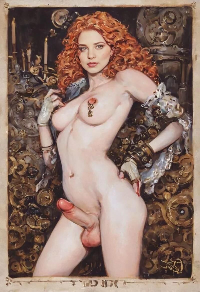 Futa y shemales AI art (principalmente estilo pintura al óleo)