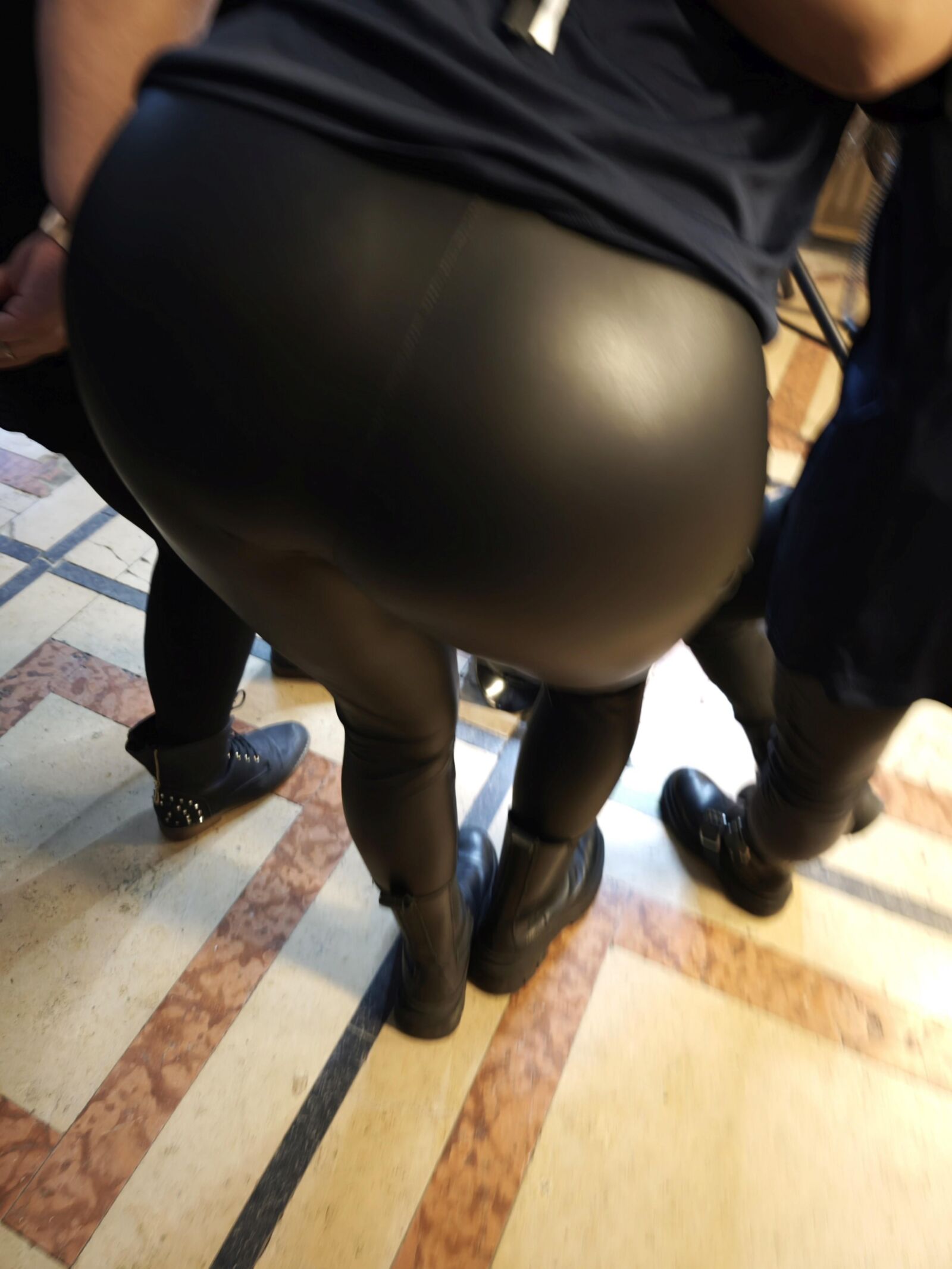 Hot Ass in Leather Leggings