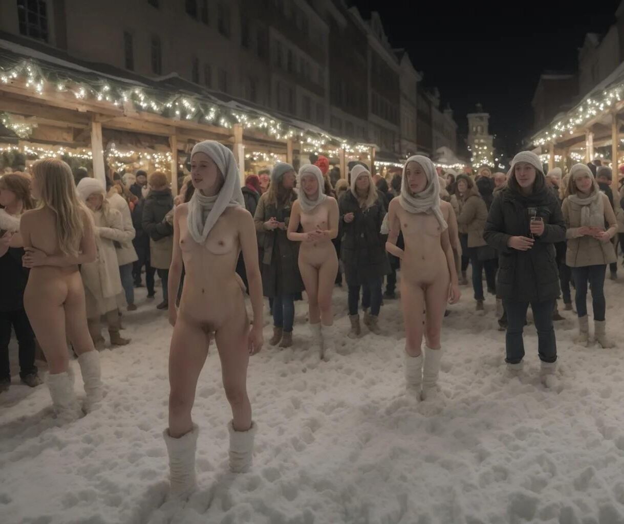 Marché de Noël généré par l'IA