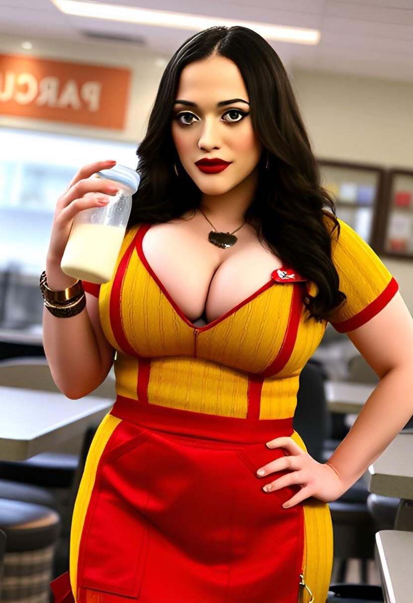 Kat dennings max black holding breastmilk broke girls