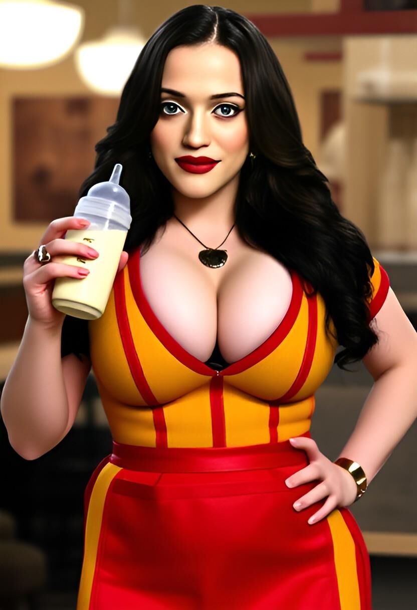 Kat dennings max black sosteniendo leche materna rompió a niñas