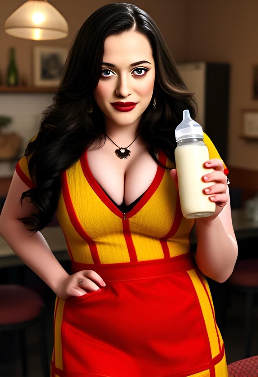 Kat dennings max black sosteniendo leche materna rompió a niñas