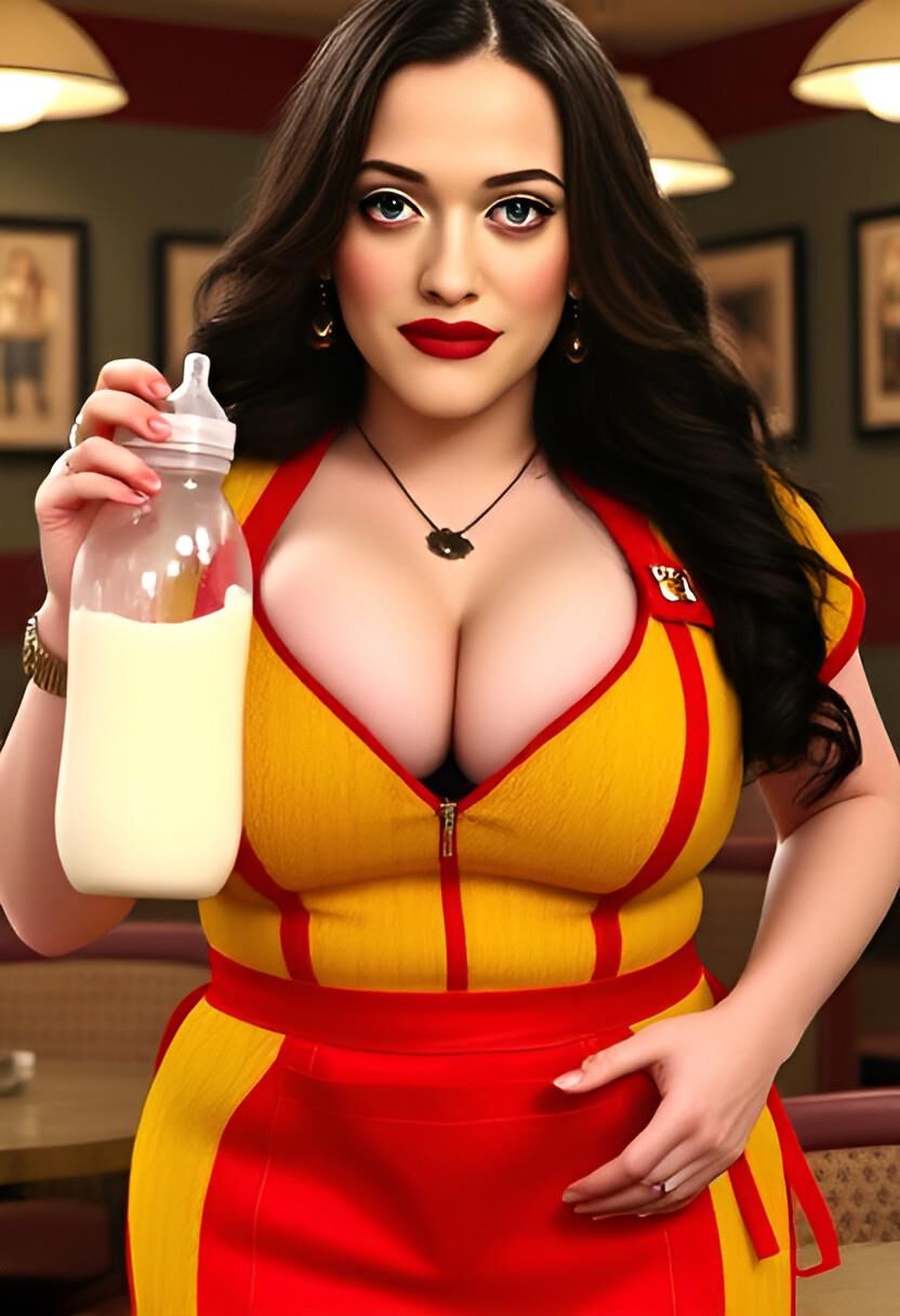 Kat dennings max black sosteniendo leche materna rompió a niñas