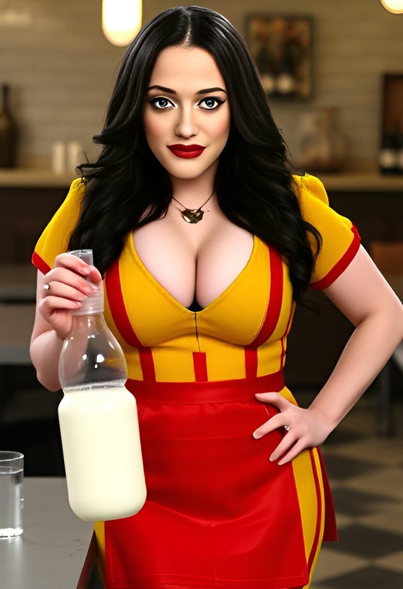 Kat dennings max black sosteniendo leche materna rompió a niñas