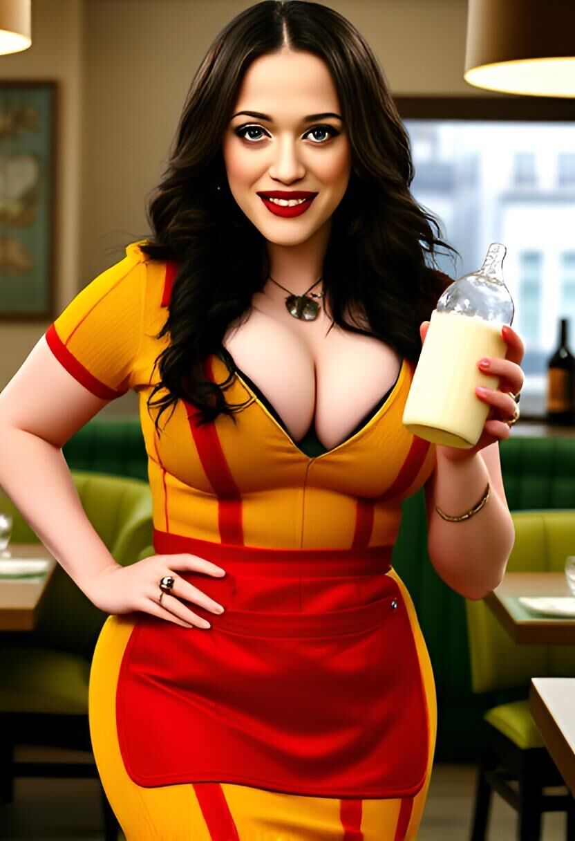 Kat dennings max black sosteniendo leche materna rompió a niñas