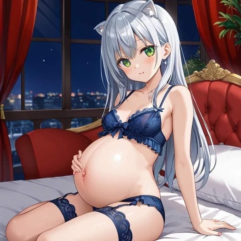 Pregnant Anime. Who's the Daddy?