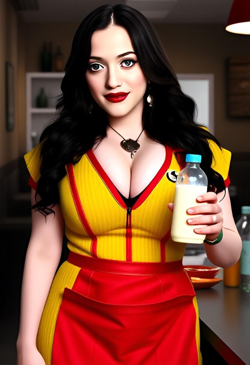 Kat dennings max black holding breastmilk broke girls