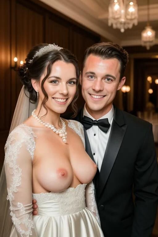 AI Brides with Bare Breasts Realistic