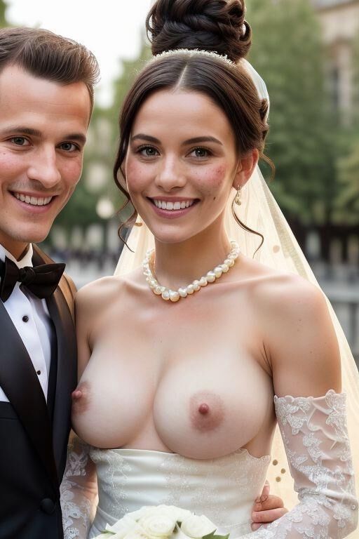 AI Brides with Bare Breasts Realistic