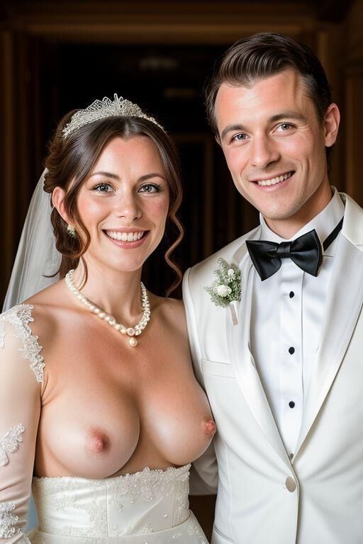 AI Brides with Bare Breasts Realistic