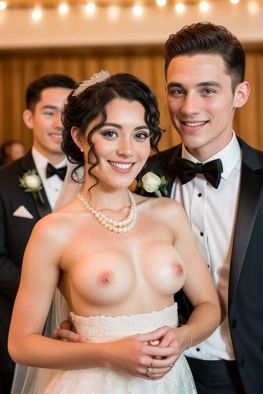 AI Brides with Bare Breasts Realistic