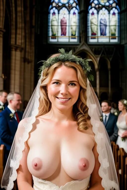 AI Brides with Bare Breasts Realistic