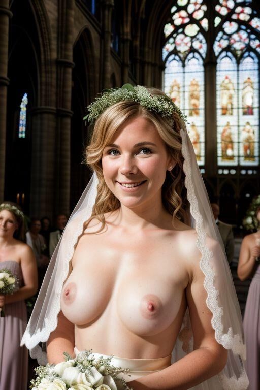 AI Brides with Bare Breasts Realistic