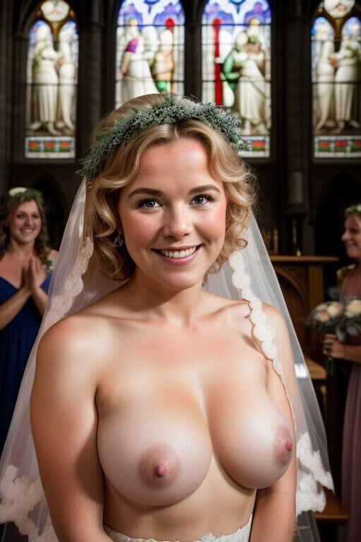 AI Brides with Bare Breasts Realistic