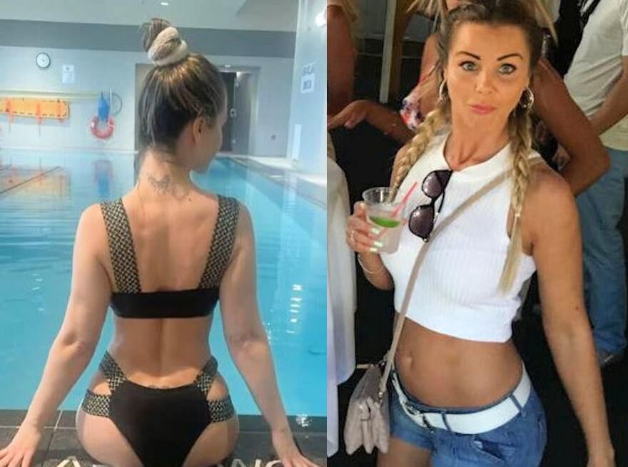 Sarah Más tomas de acción en bikini y tanga para idiotas