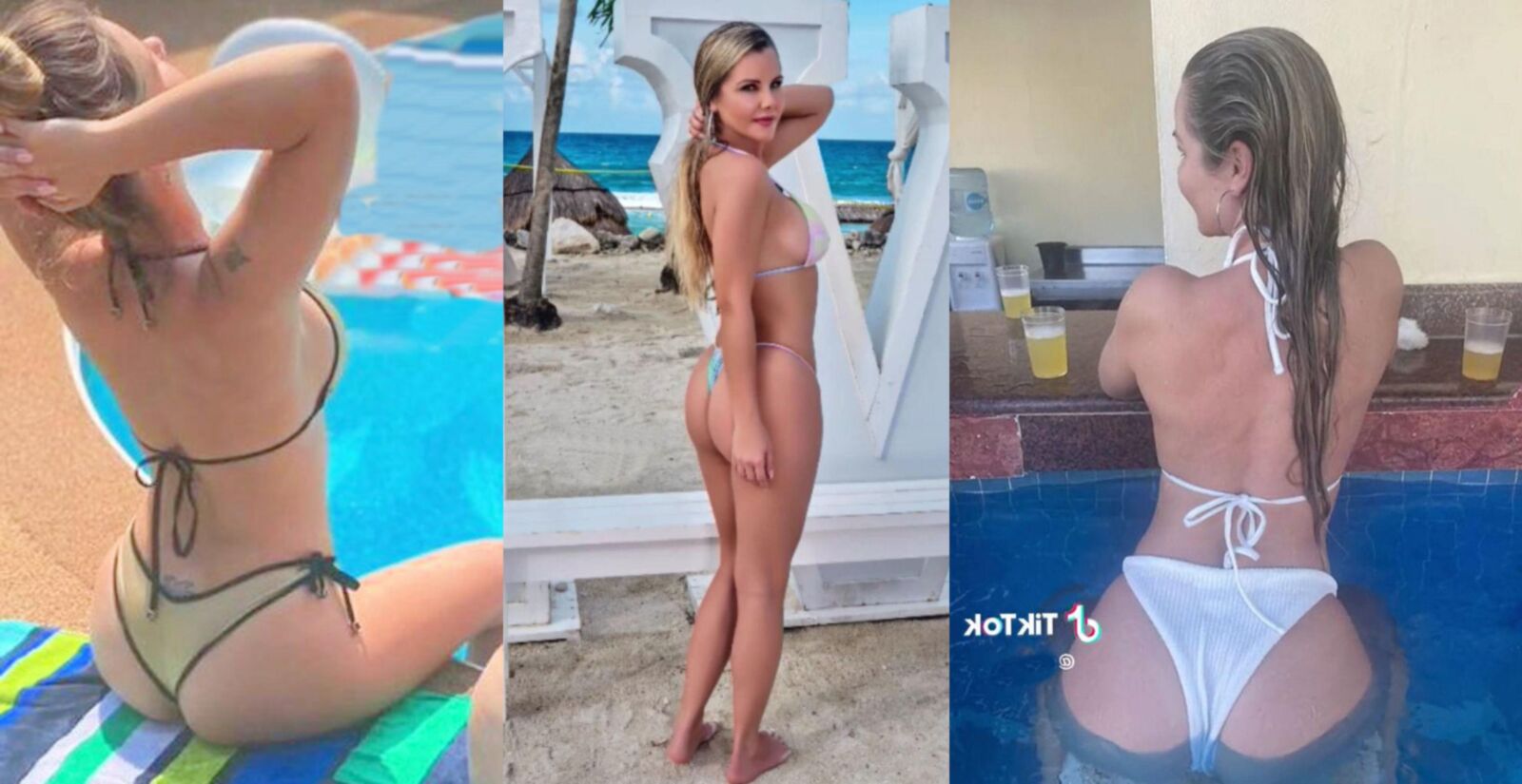 Sarah Más tomas de acción en bikini y tanga para idiotas