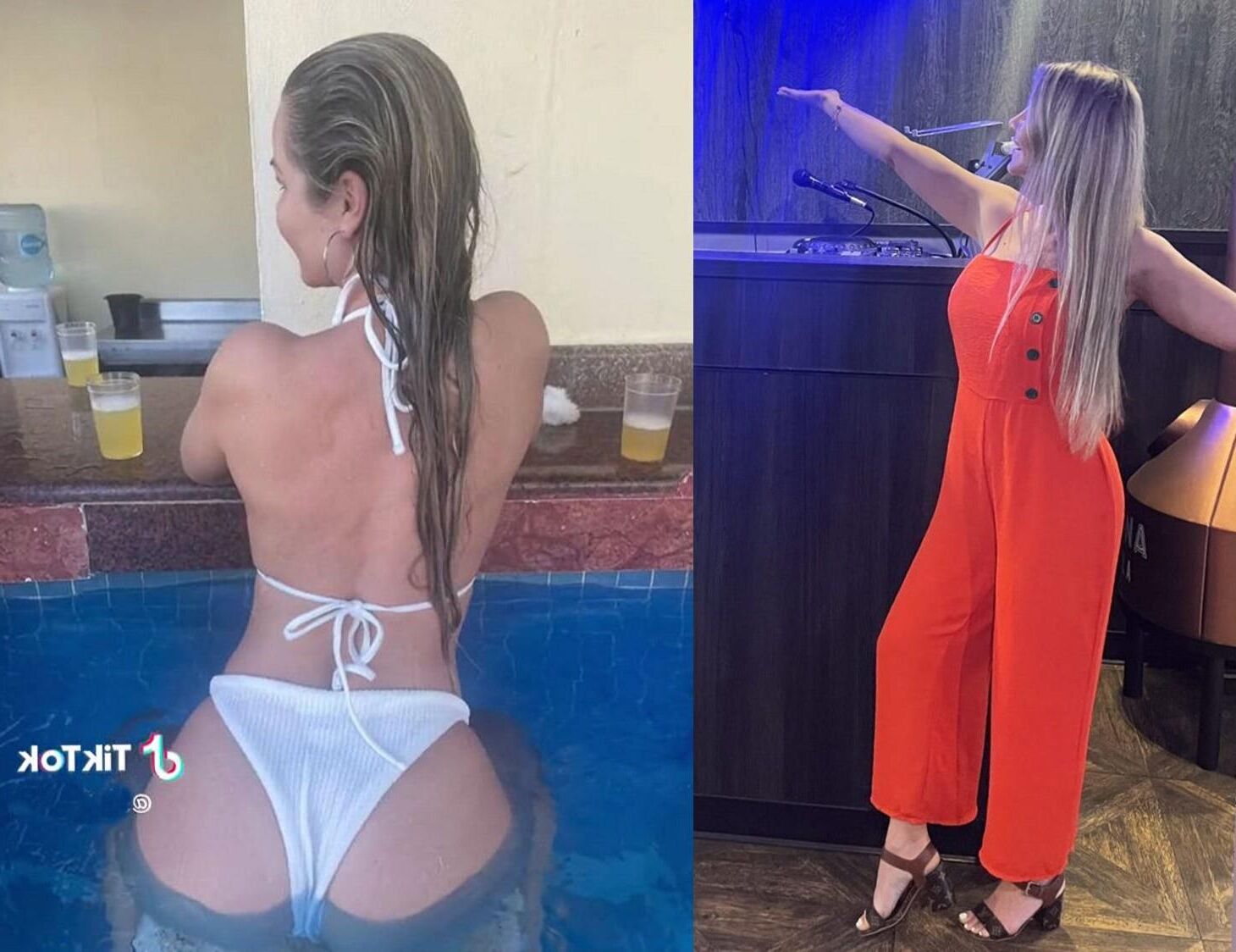 Sarah Más tomas de acción en bikini y tanga para idiotas