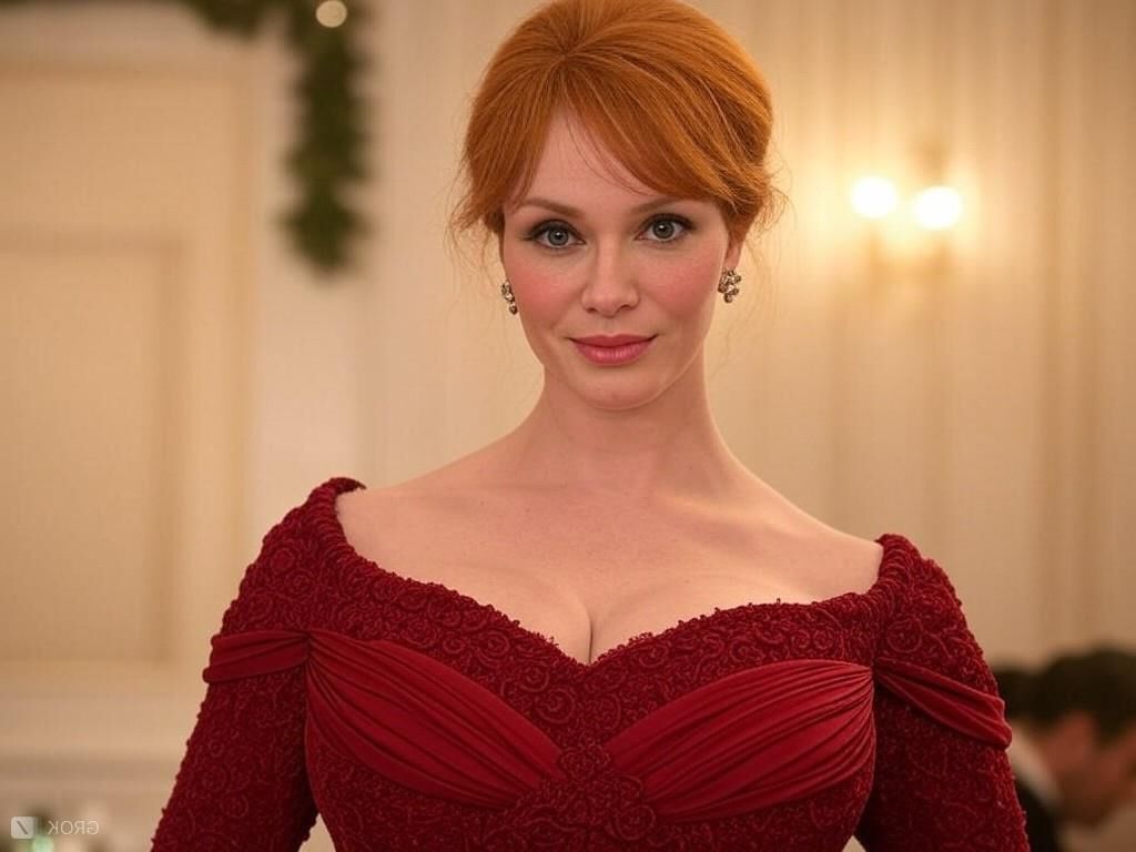 Christina hendricks asimila la actriz de enormes tetas