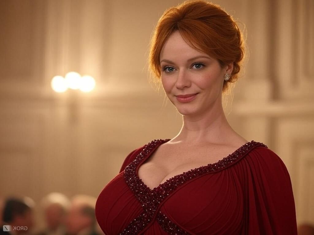 Christina hendricks asimila la actriz de enormes tetas