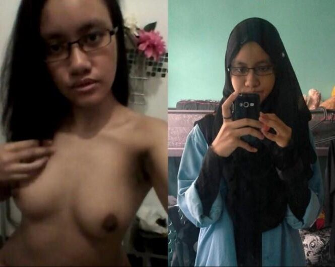 Dressed Undressed Asian Hijab Jilbab Ladies