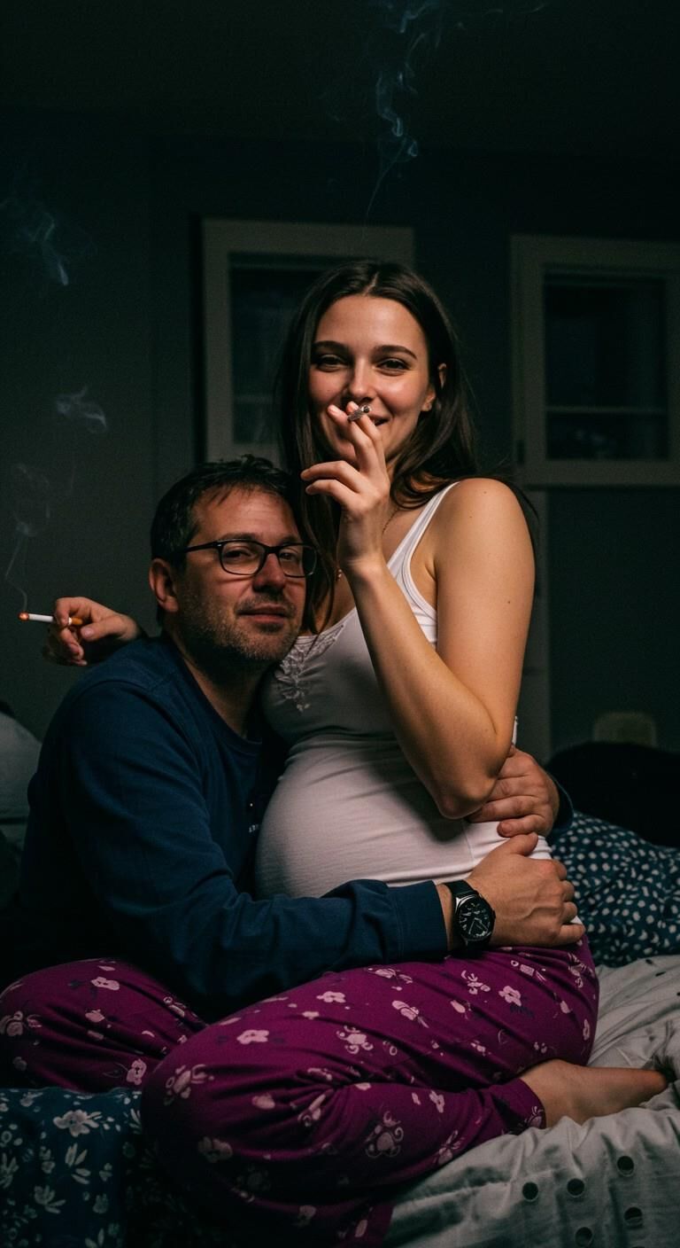 Me and my pregnant wife smoking