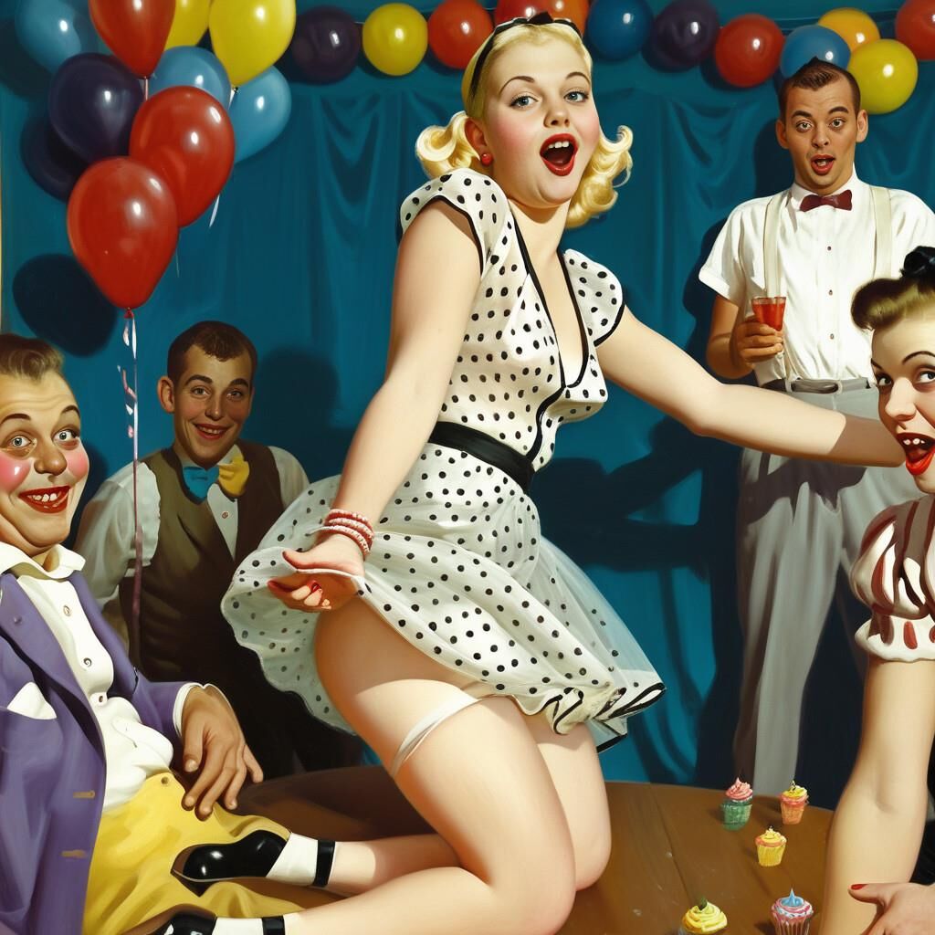 AI Generated : More Pinups, Party, and Clowns