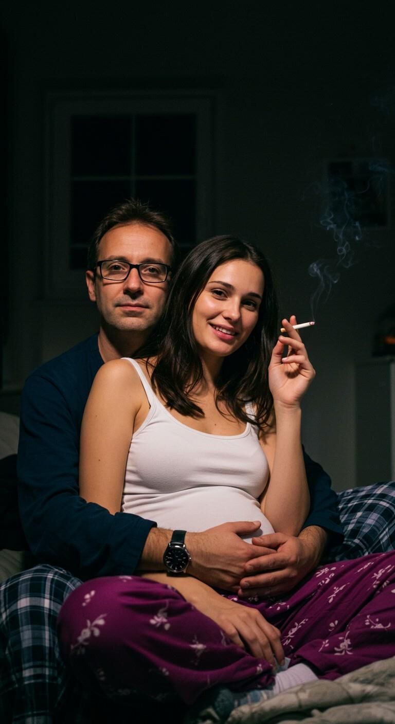 Me and my pregnant wife smoking