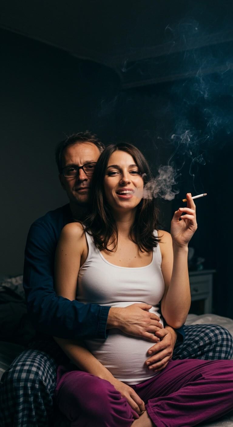 Me and my pregnant wife smoking