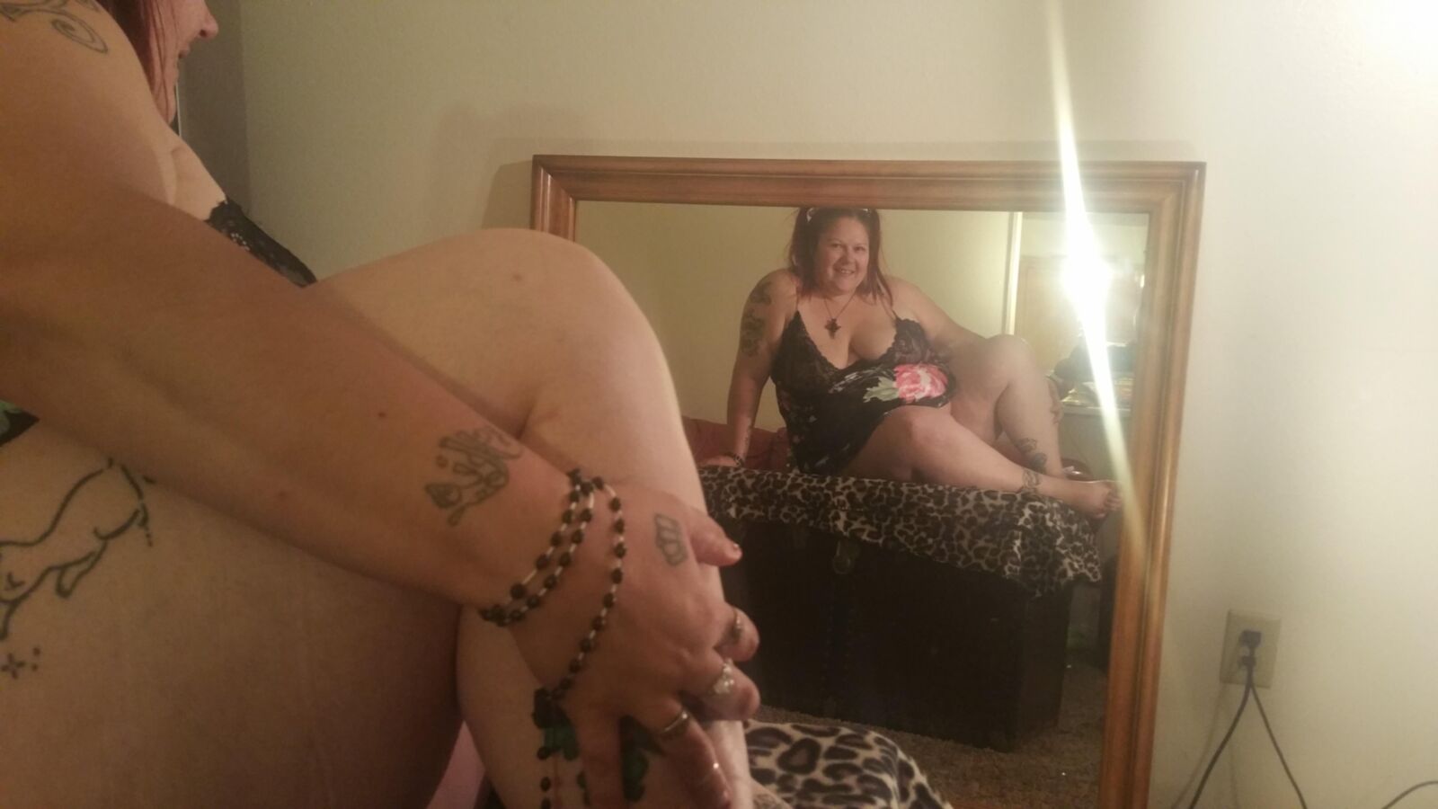 BBW brat PoppyJay lingerie and mirrors