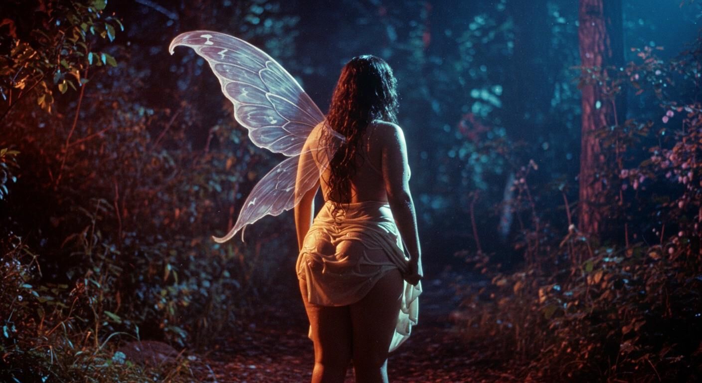 Hadas desnudas, sesión de fotos estética de la película Vintage Fantasy