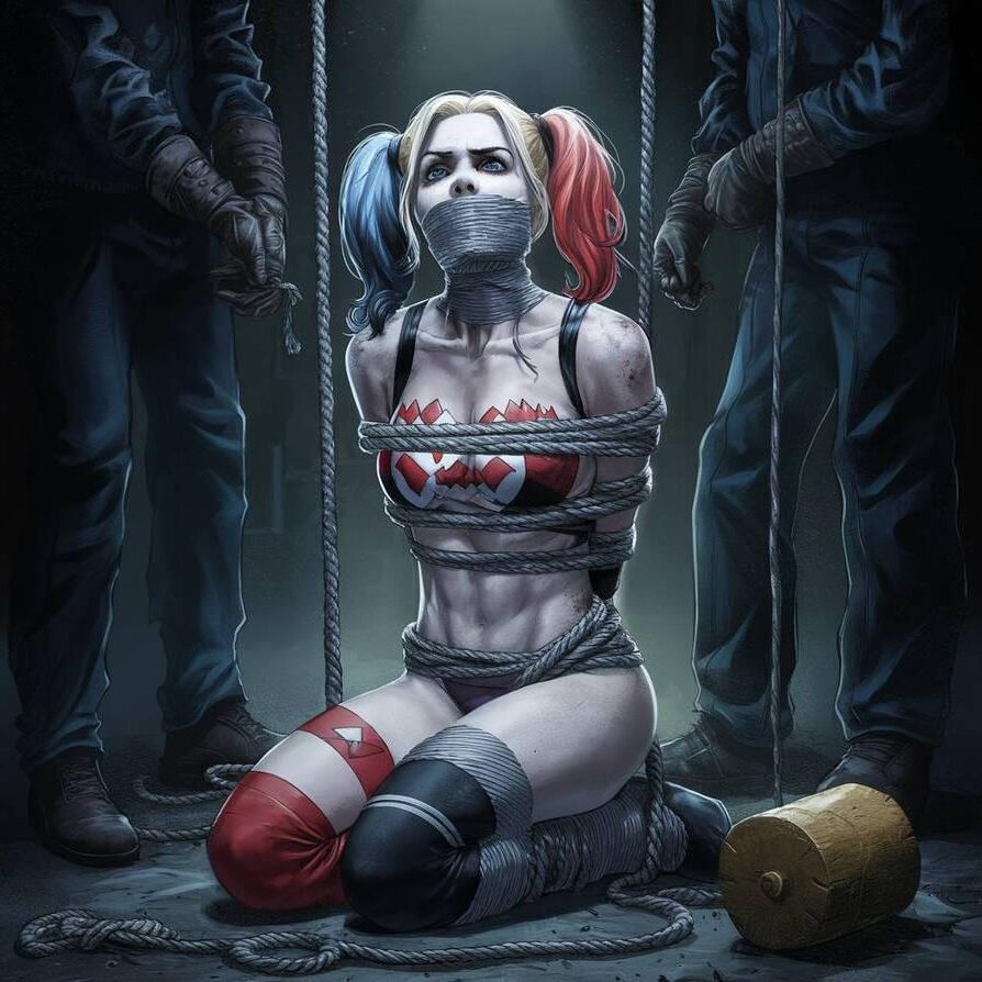 Harley Quinn en apuros Lista para ser follada