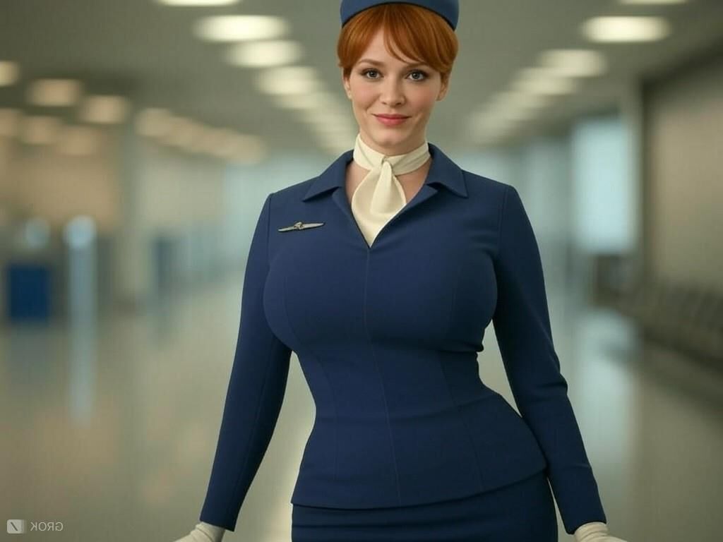 Christina hendricks tetona actriz grok ai mezcla de enormes tetas