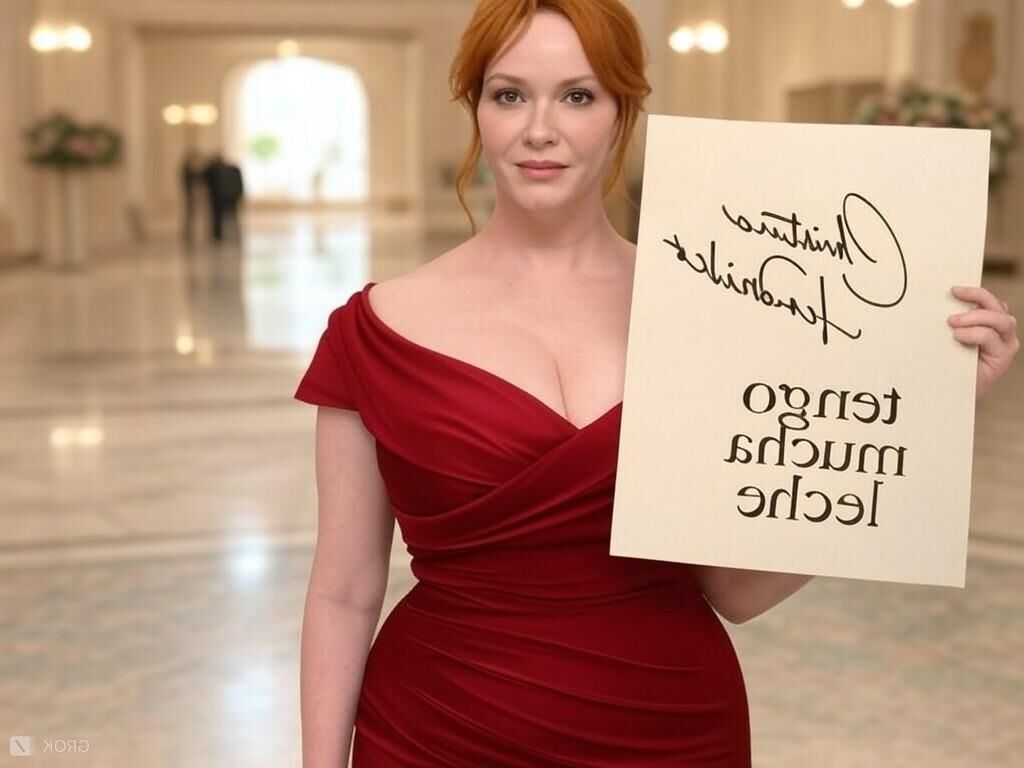 Christina hendricks asimila ai leche mensaje de leche actriz tetona