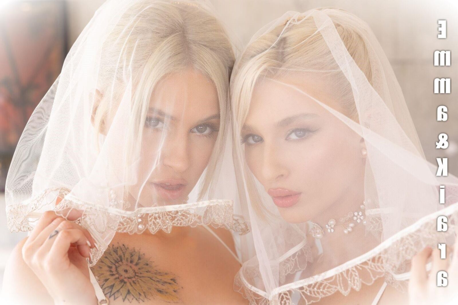 Brides Kiara Cole and Emma Rosie in Gorgeous Bridal Lingerie